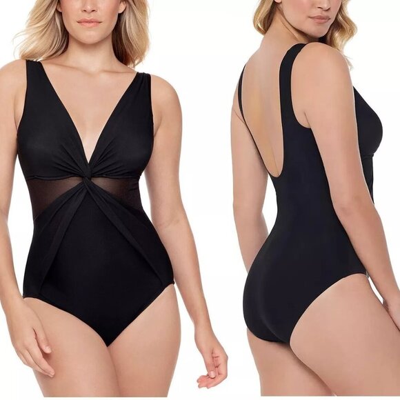 Miraclesuit Twist Of Fate One Piece SwimsuitSize 10